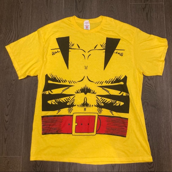 Marvel Other - Marvel Comics Wolverine Character Yellow Crewneck Superhero T Shirt Size XL